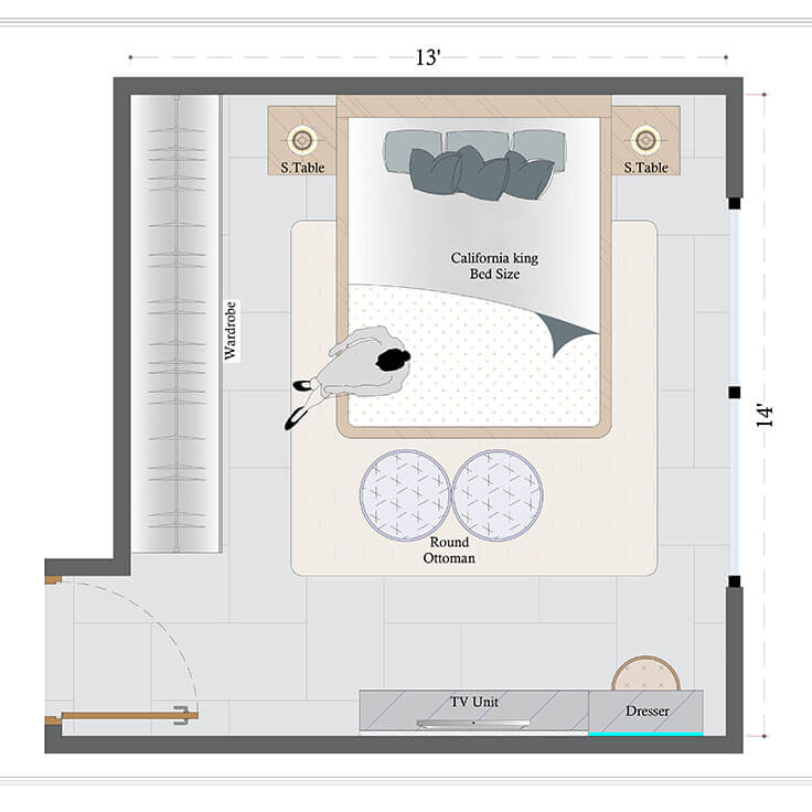 Contemporary Bedroom Layout(CBL-1)