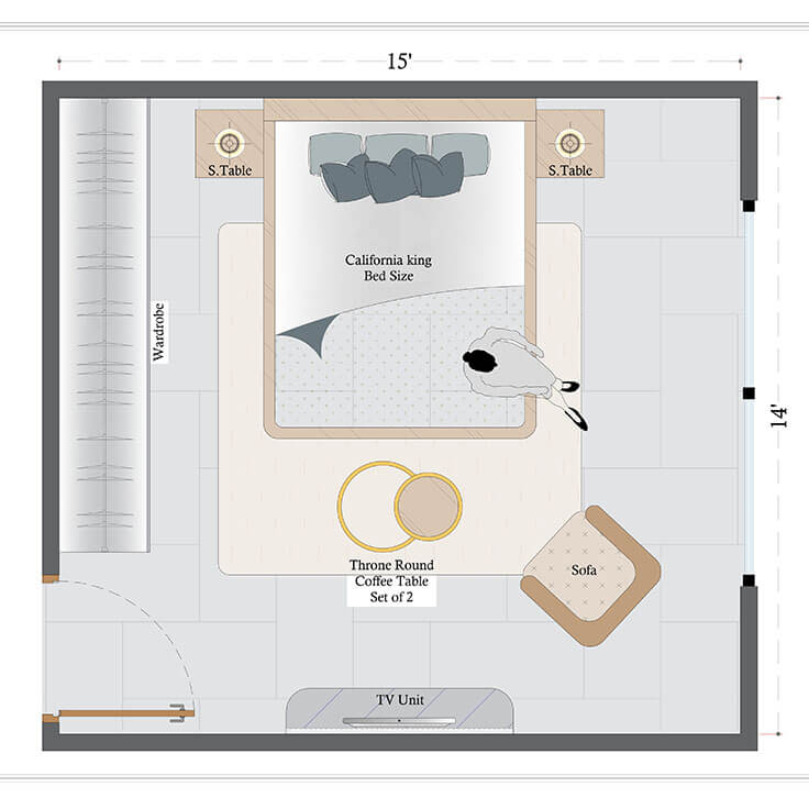 Contemporary Bedroom Layout(CBL-2)