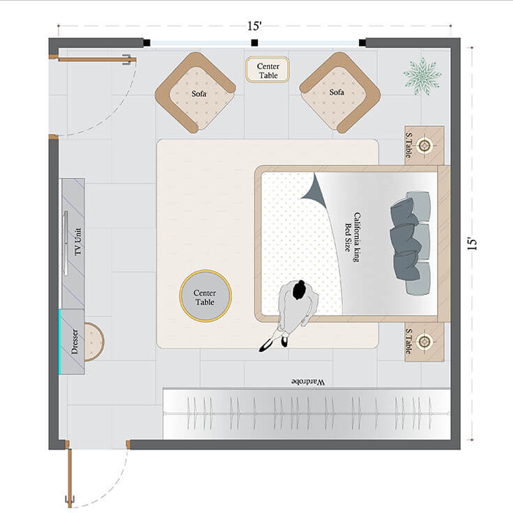 Contemporary Bedroom Layout(CBL-5)