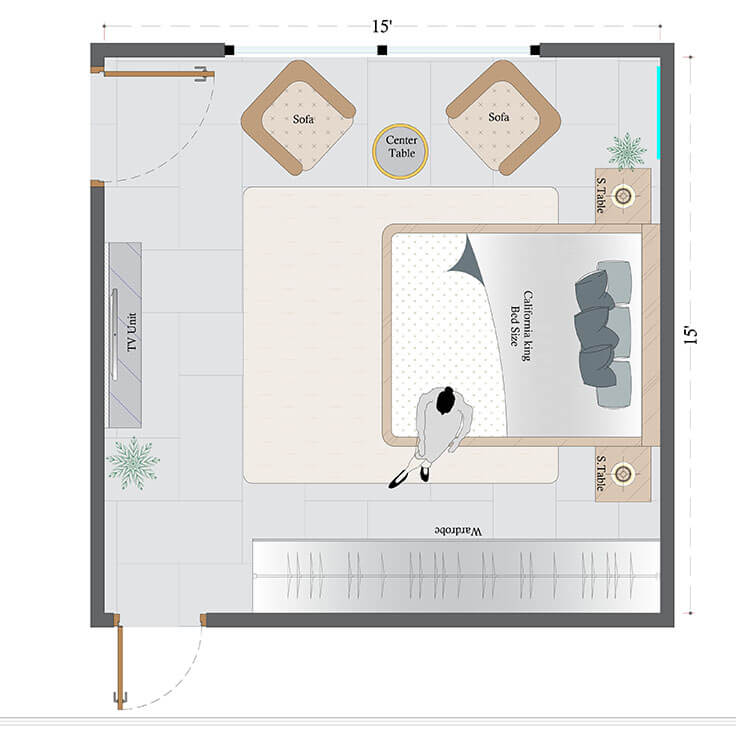 Contemporary Bedroom Layout(CBL-6)