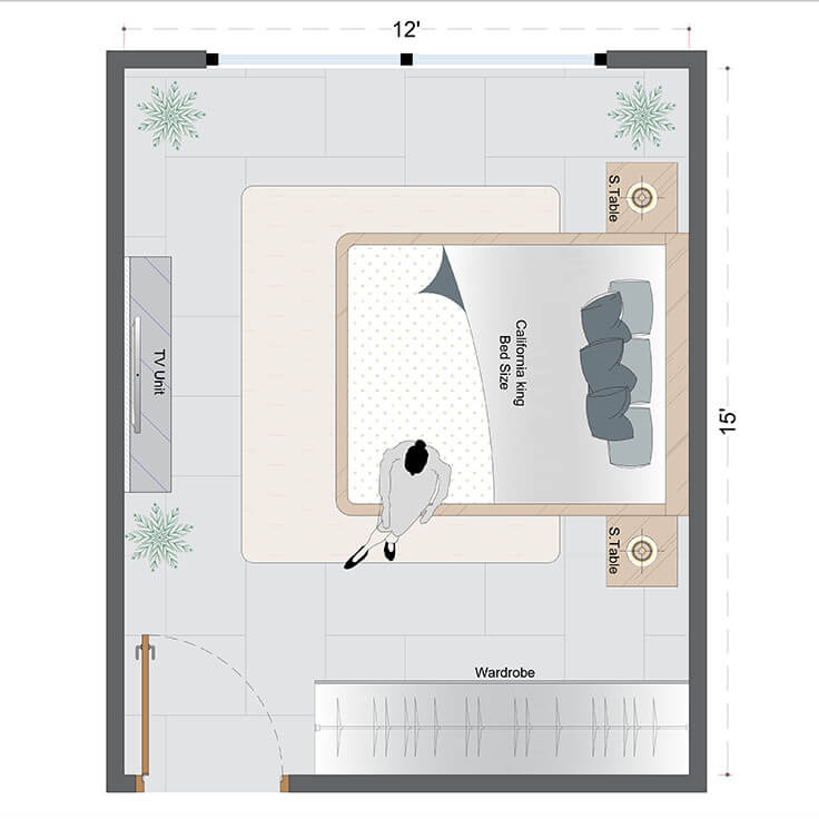 Farmhouse-Dec Bedroom Layout(FDBL-3)