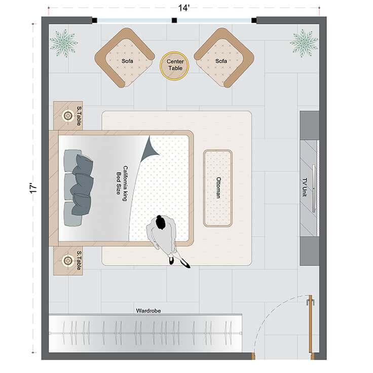 Farmhouse-Dec Bedroom Layout(FDBL-5)