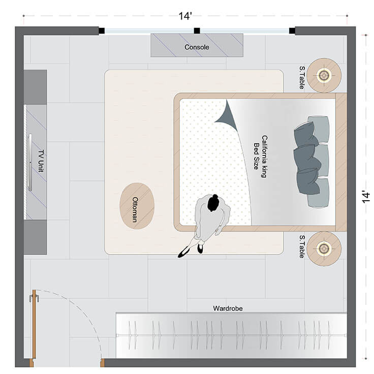 Farmhouse Master Bedroom Layout(FMBL-2)