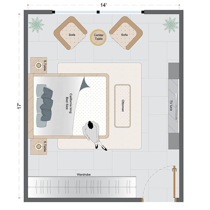 Farmhouse Master Bedroom Layout(FMBL-6)