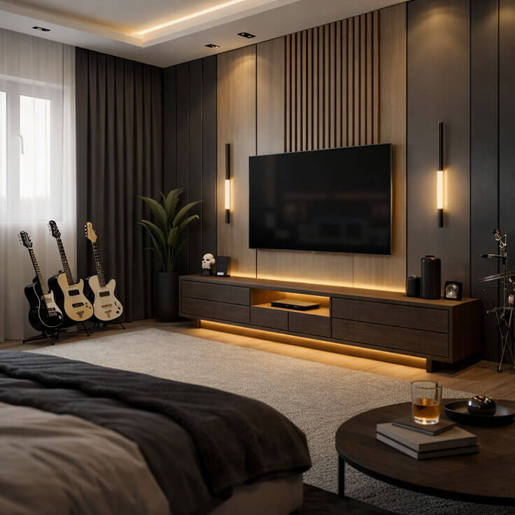 Mid-Century Modern Bedroom Design(MCMBD-3-1)