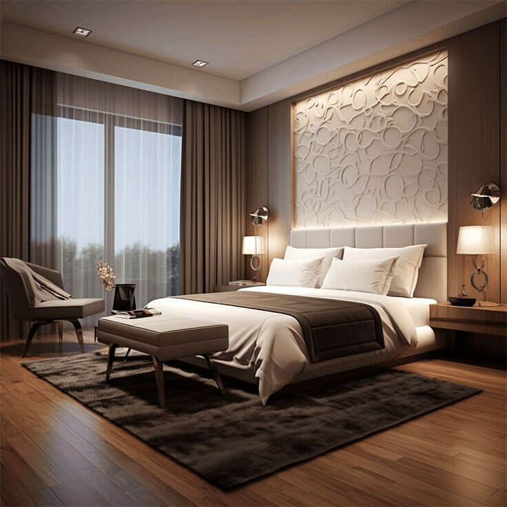 Mid-Century Modern Bedroom Design(MCMBD-4)