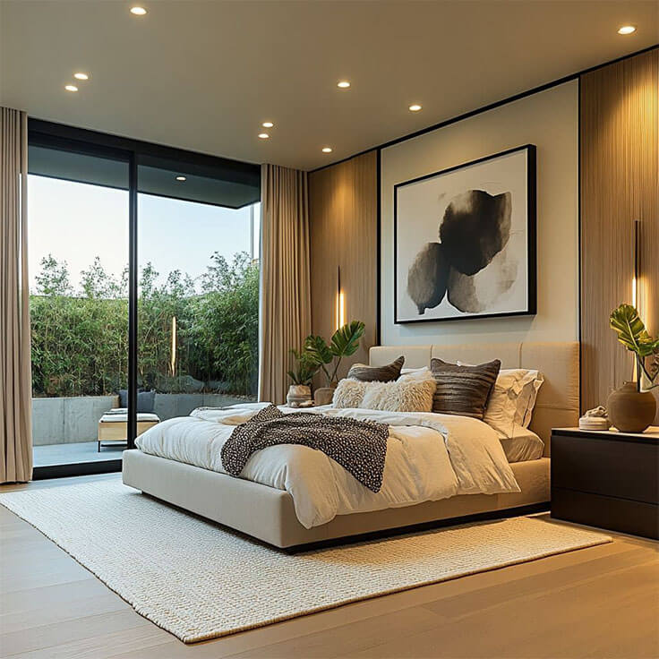 Mid-Century Master Bedroom Design(MCMBD-1)