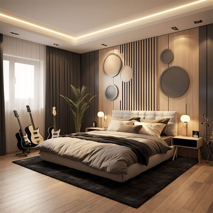 Mid-Century Master Bedroom Design(MCMBD-3)