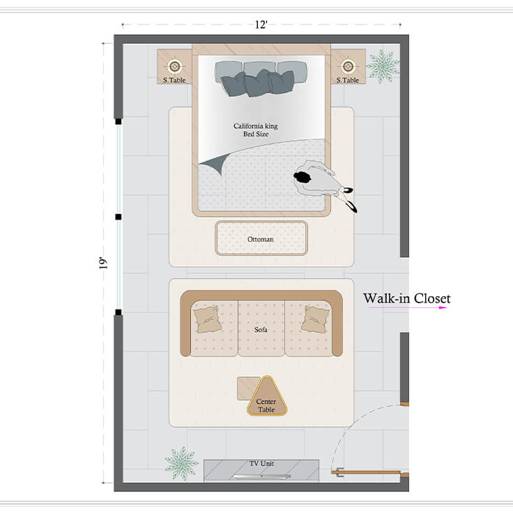 Modern Bedroom Layout(MBL-2)