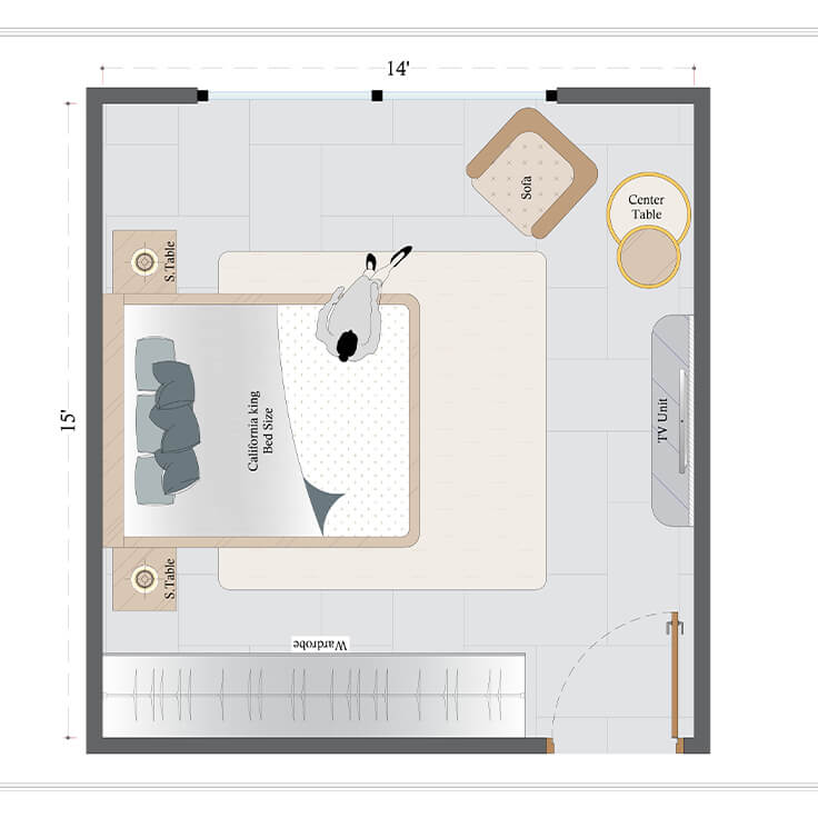 Modern Bedroom Layout(MBL-3)