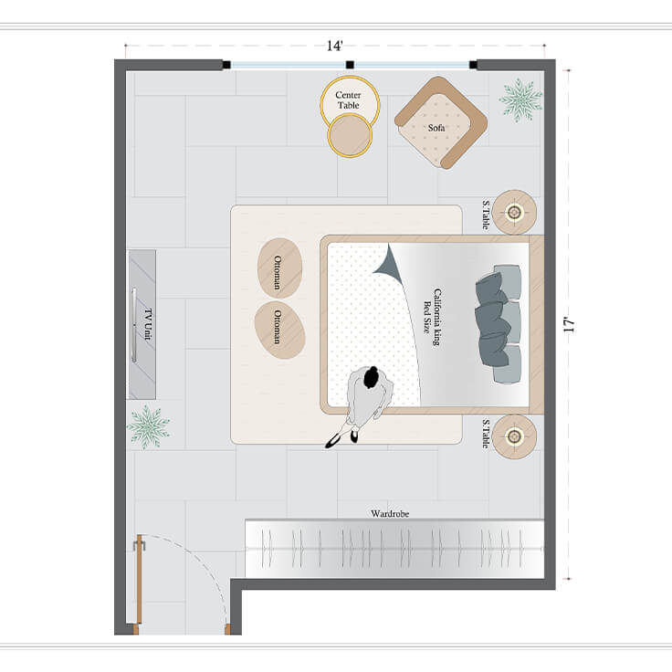Modern Master Bedroom Layout(MMBL-5)